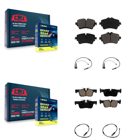 Front Rear Ceramic Brake Pads Wear Sensor Kit For Mini Cooper Clubman Base ALL4 with 1.5L KCW-100197