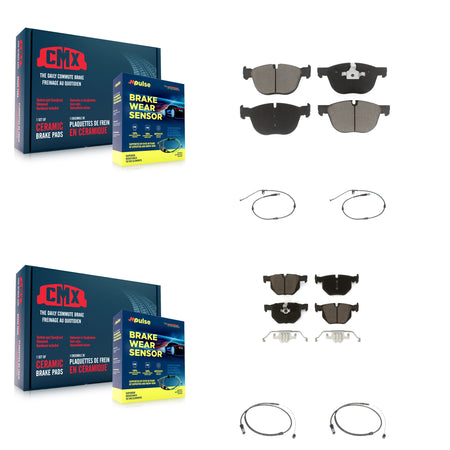 Front Rear Ceramic Disc Brake Pads And Wear Sensors Kit For BMW X5 X6 KCW-100203