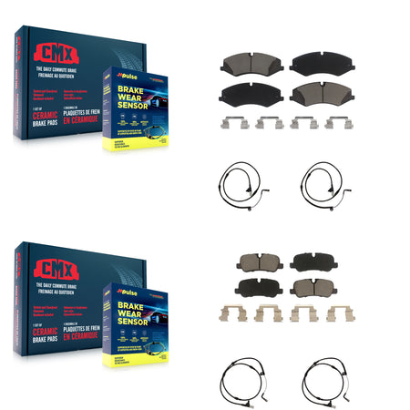 Front Rear Ceramic Brake Pads Wear Sensor Kit For Land Rover Range Sport with 360mm Rotor KCW-100204