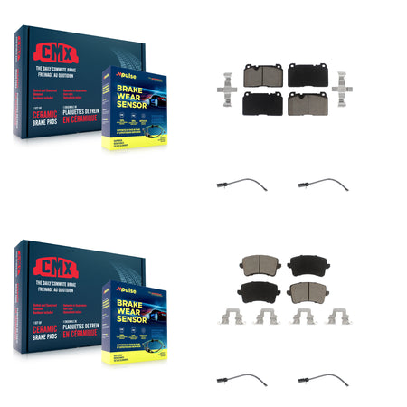 Front Rear Ceramic Disc Brake Pads And Wear Sensors Kit For Audi Q5 To 5 3 2015 KCW-100208