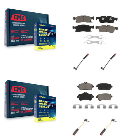 Front Rear Ceramic Disc Brake Pad & Wear Sensor Kit For Mercedes-Benz ML350 GLE350 GLE400 KCW-100232