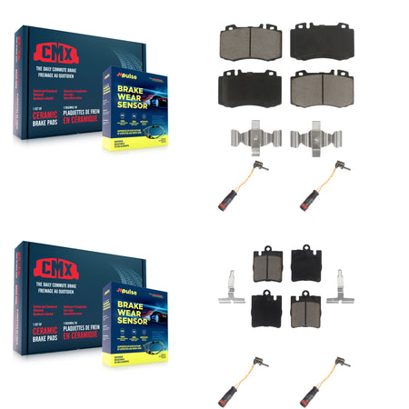 Front Rear Ceramic Disc Brake Pad Wear Sensor Kit For Mercedes-Benz C230 SLK350 C320 C350 KCW-100273