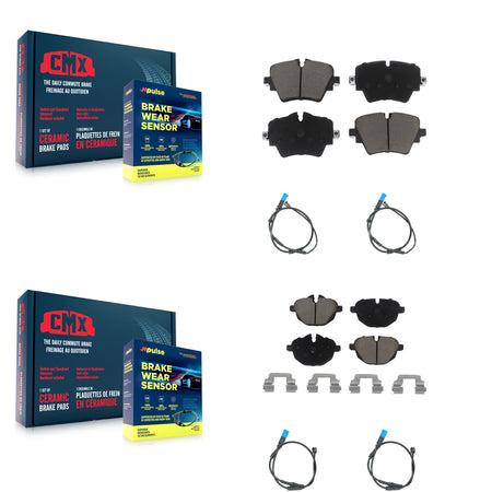 Front Rear Ceramic Disc Brake Pads And Wear Sensors Kit For BMW X3 KCW-100282