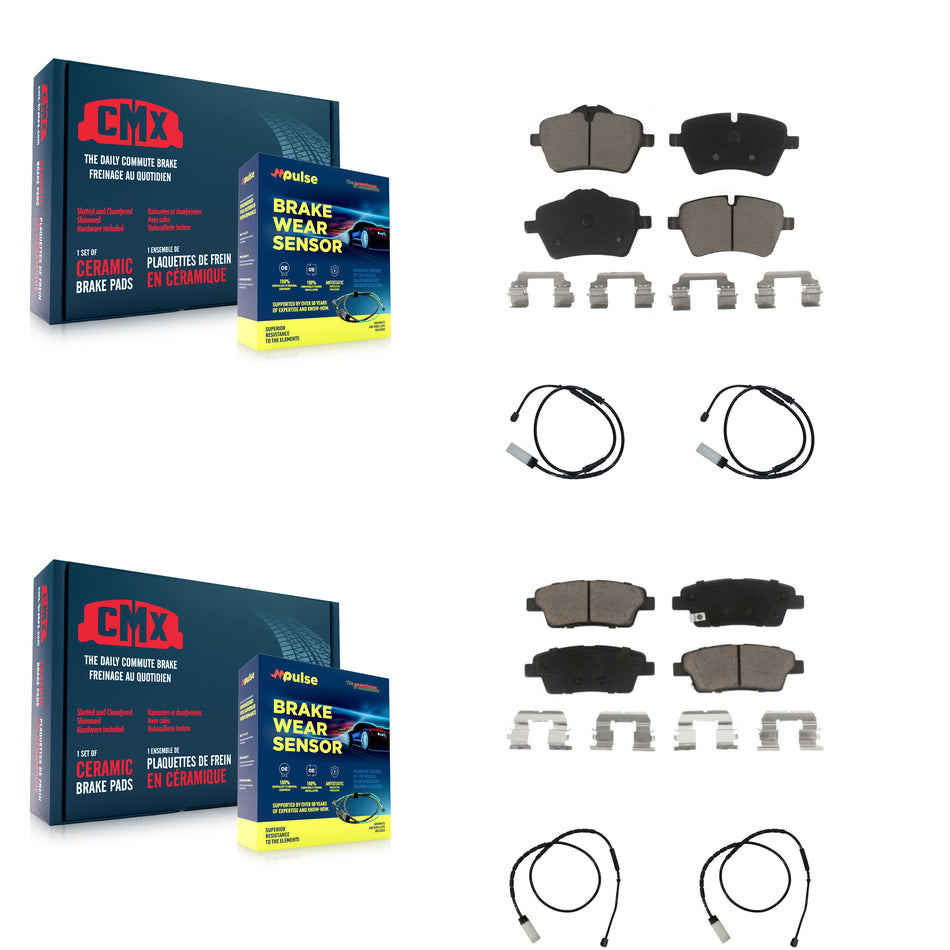 Front Rear Ceramic Disc Brake Pads And Wear Sensor Kit For Mini Cooper Countryman Paceman KCW-100302