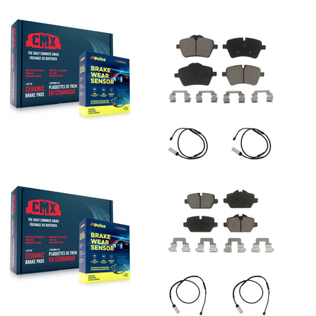 Front Rear Ceramic Disc Brake Pads And Wear Sensor Kit For Mini Cooper Countryman Paceman KCW-100303