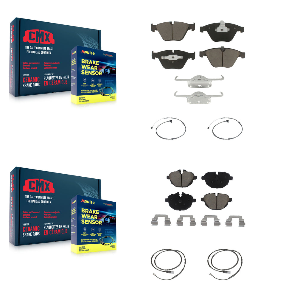 Front Rear Ceramic Disc Brake Pads And Wear Sensors Kit For BMW Z4 KCW-100322