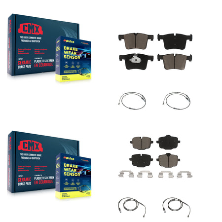 Front Rear Ceramic Disc Brake Pads And Wear Sensors Kit For 2012 BMW X3 From 10 11 KCW-100324