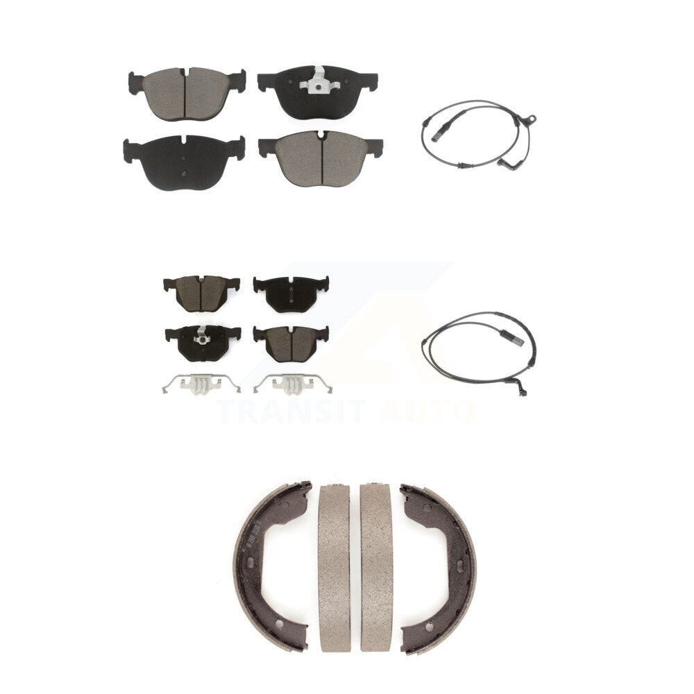 Front Rear Ceramic Disc Brake Pads And Wear Sensors Kit (5Pc) For BMW X5 X6 KCW-100348