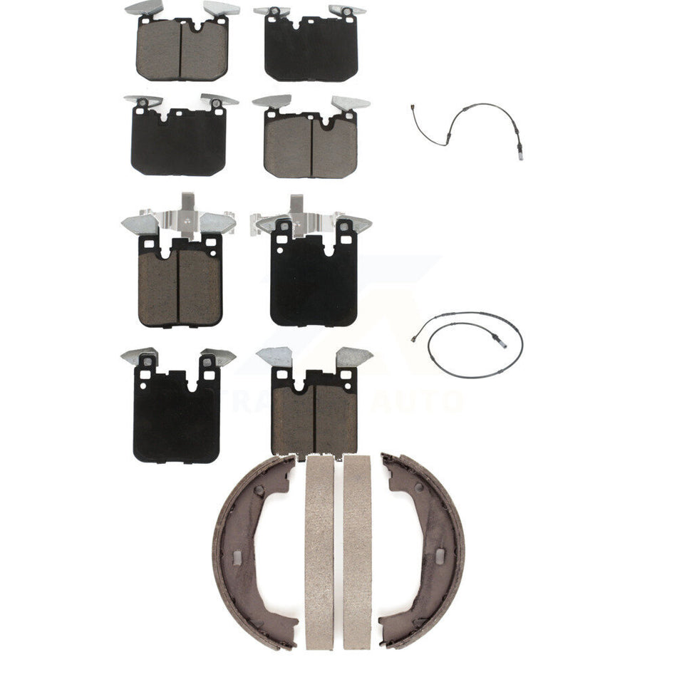 Front Rear Ceramic Disc Brake Pads And Wear Sensors Kit (5Pc) For BMW M240i xDrive M235i KCW-100357