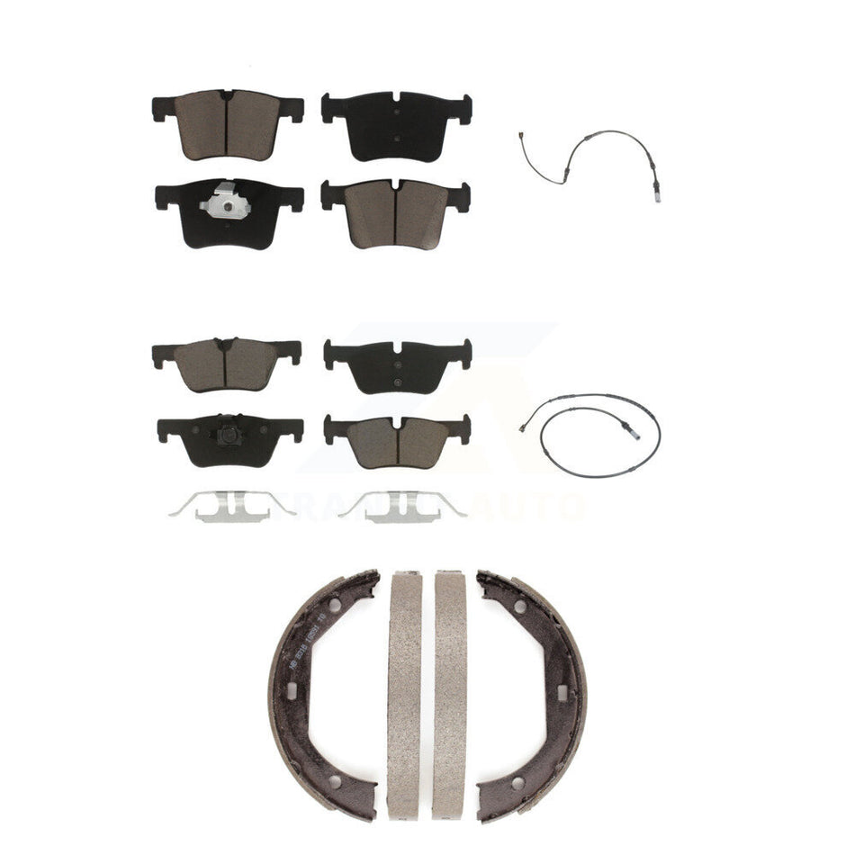 Front Rear Ceramic Disc Brake Pad And Wear Sensor Kit (5Pc) For BMW 320i xDrive 328d 2.0L KCW-100361