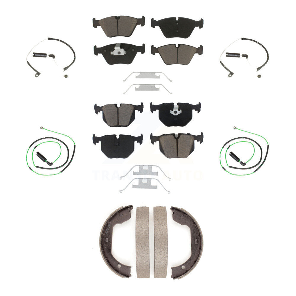 Front Rear Ceramic Disc Brake Pads And Wear Sensors Kit (7Pc) For BMW Z4 KCW-100398