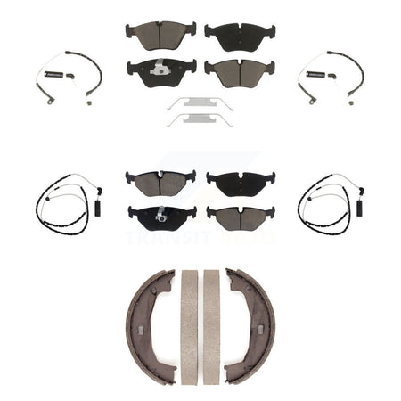 Front Rear Ceramic Disc Brake Pads And Wear Sensors Kit (7Pc) For BMW Z4 KCW-100400