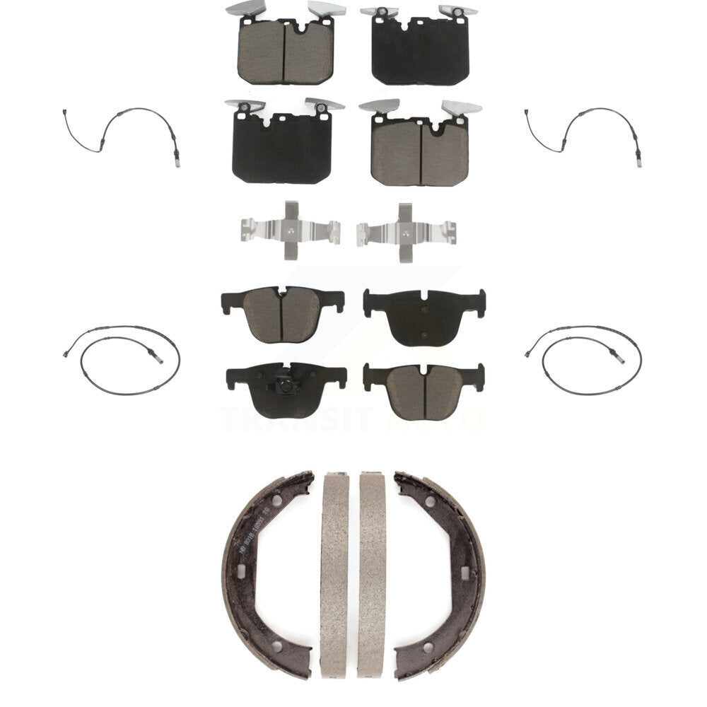Front Rear Ceramic Brake Pads Wear Sensor Kit (7Pc) For BMW 340i xDrive 435i 440i Gran GT KCW-100407