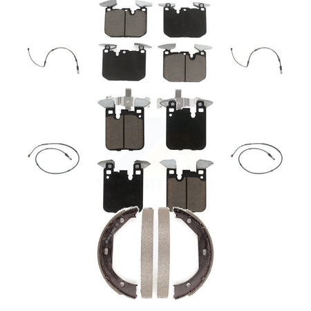 Front Rear Ceramic Brake Pads Wear Sensor Kit (7Pc) For BMW 340i xDrive 435i 440i Gran M2 KCW-100408