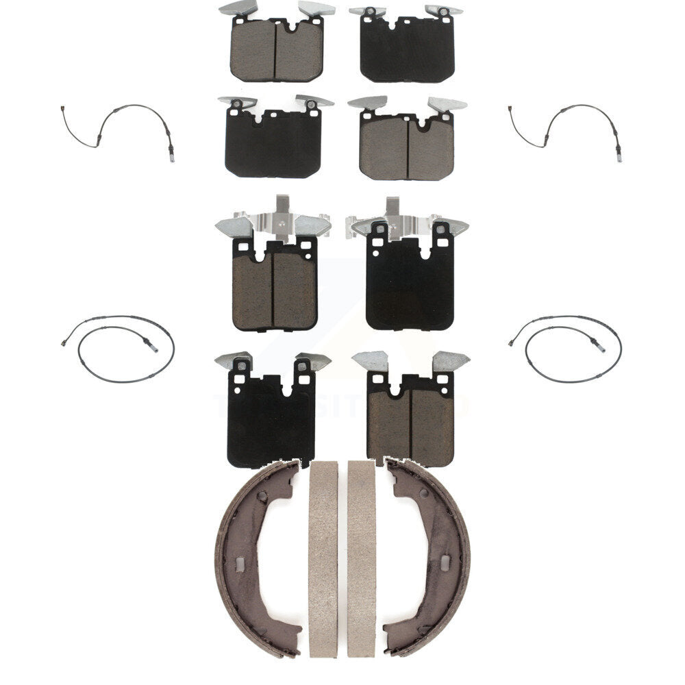 Front Rear Ceramic Disc Brake Pads And Wear Sensors Kit (7Pc) For BMW M240i xDrive M235i KCW-100413