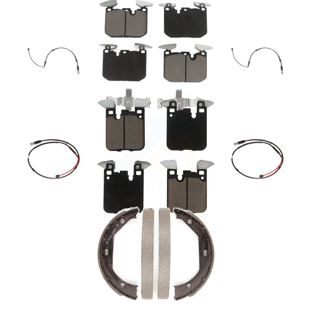 Front Rear Ceramic Disc Brake Pads And Wear Sensors Kit (7Pc) For BMW M3 M2 KCW-100420