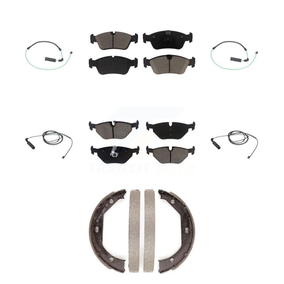 Front Rear Ceramic Disc Brake Pads And Wear Sensor Kit (7Pc) For 2001-2005 BMW 325xi 2.5L KCW-100437