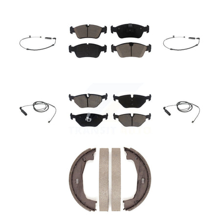 Front Rear Ceramic Brake Pad And Wear Sensor Kit (7Pc) For BMW 325Ci 325i 320i 328i 323Ci KCW-100438