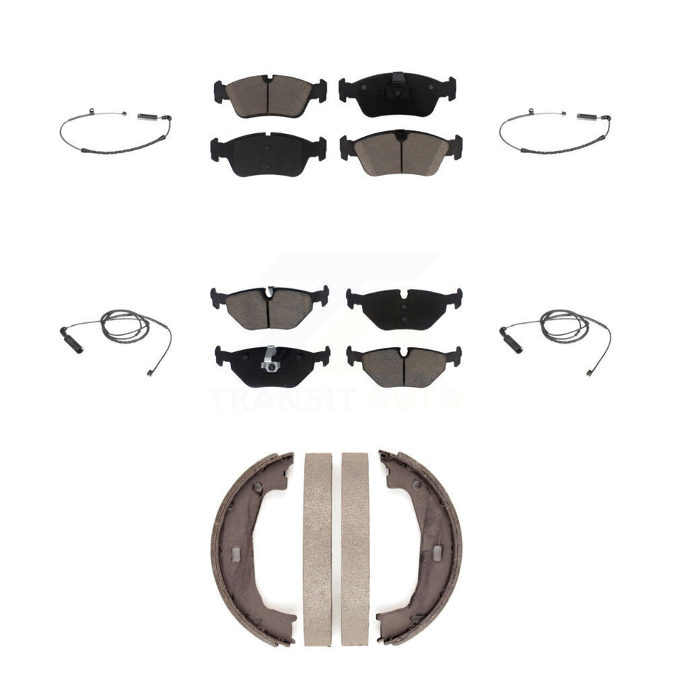 Front Rear Ceramic Brake Pad And Wear Sensor Kit (7Pc) For BMW 325Ci 325i 320i 328i 323Ci KCW-100438