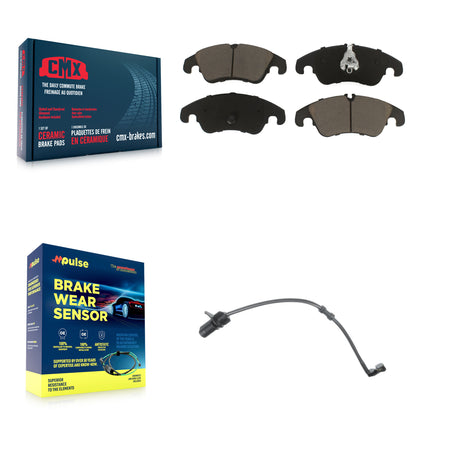 Front Ceramic Disc Brake Pads And Wear Sensors Kit For Audi A7 Quattro A6 KCW-100452