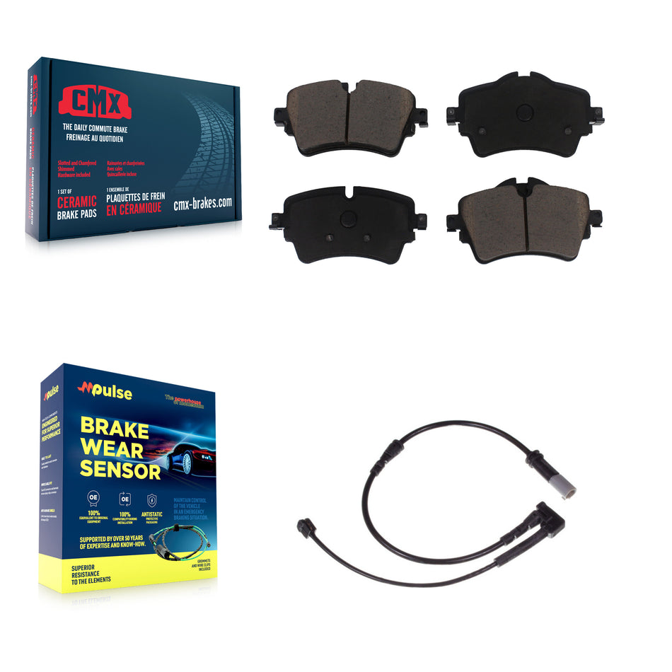 Front Ceramic Disc Brake Pads And Wear Sensors Kit For Mini Cooper KCW-100463