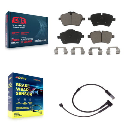 Front Ceramic Disc Brake Pads And Wear Sensors Kit For Mini Cooper KCW-100464