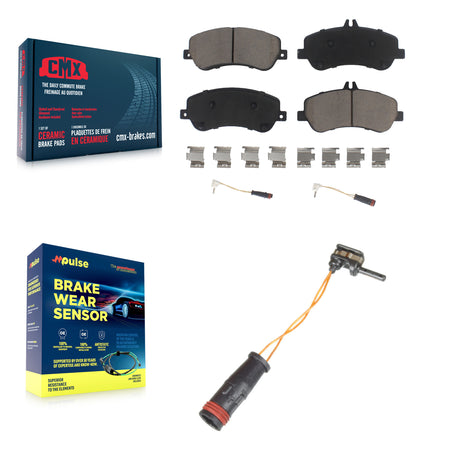 Front Ceramic Disc Brake Pads And Extra Wear Sensors Kit For Mercedes-Benz GLK350 GLK250 KCW-100491