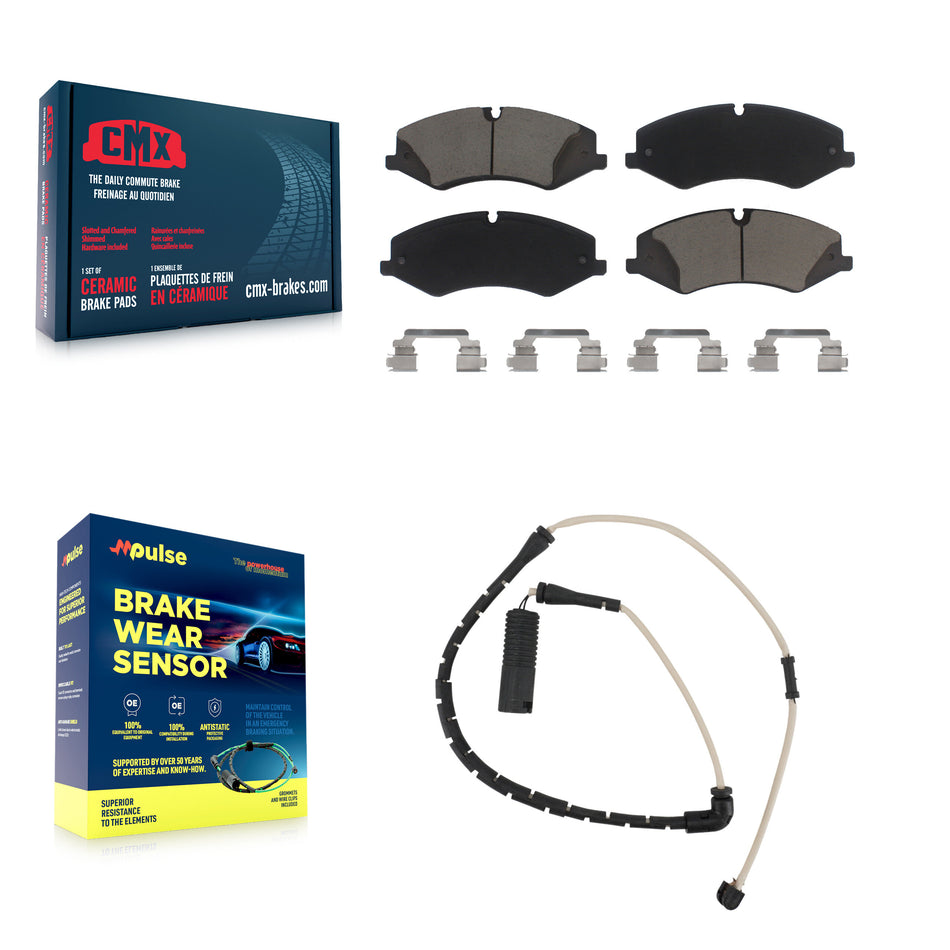 Front Ceramic Disc Brake Pads And Wear Sensors Kit For Land Rover Range KCW-100493