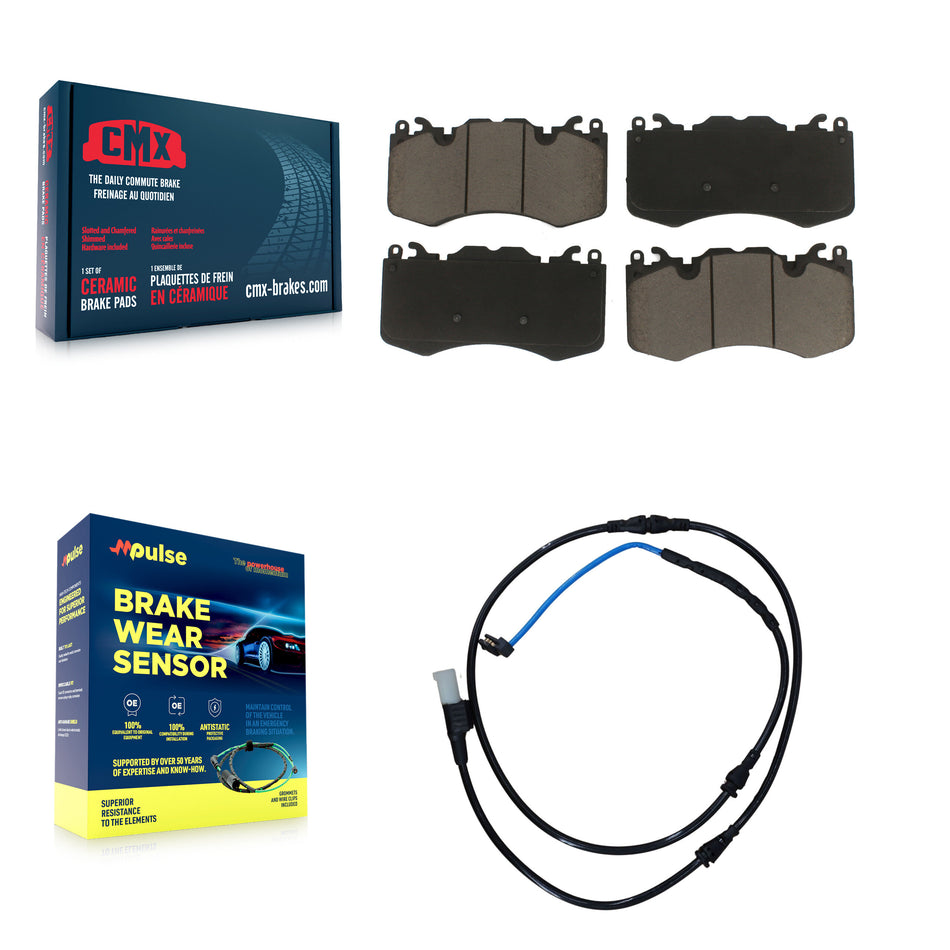 Front Ceramic Brake Pad Wear Sensor Kit For Land Rover Range Sport 5.0L with Supercharged KCW-100494