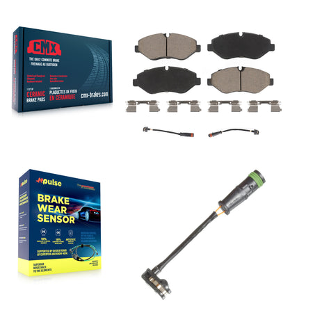 Front Ceramic Disc Brake Pad Extra Wear Sensor Kit For Mercedes-Benz Sprinter 2500 Metris KCW-100500