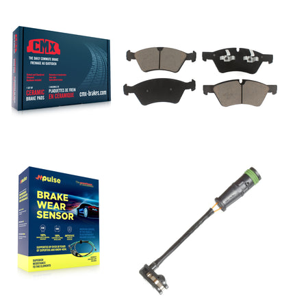 Front Ceramic Brake Pad Wear Sensor Kit For 07-09 Mercedes-Benz E550 4Matic with AWD 5.5L KCW-100520