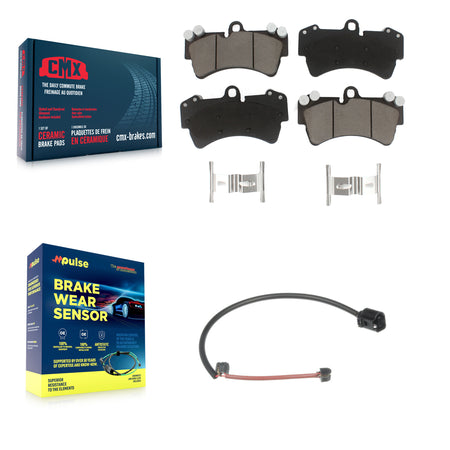 Front Ceramic Disc Brake Pads And Wear Sensors Kit For Audi Q7 Porsche Cayenne KCW-100523