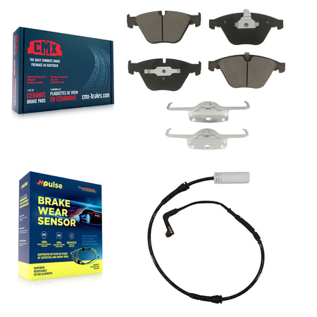 Front Ceramic Disc Brake Pads And Wear Sensors Kit For BMW 328i 323i KCW-100557