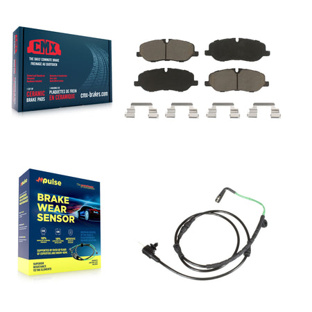 Front Ceramic Disc Brake Pads And Wear Sensors Kit For 2005-2009 Land Rover LR3 4.4L KCW-100601