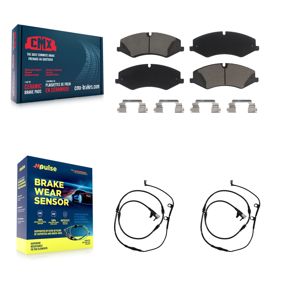 Front Ceramic Brake Pad Wear Sensor Pair Kit For Land Rover Range Sport with Brembo KCW-100656