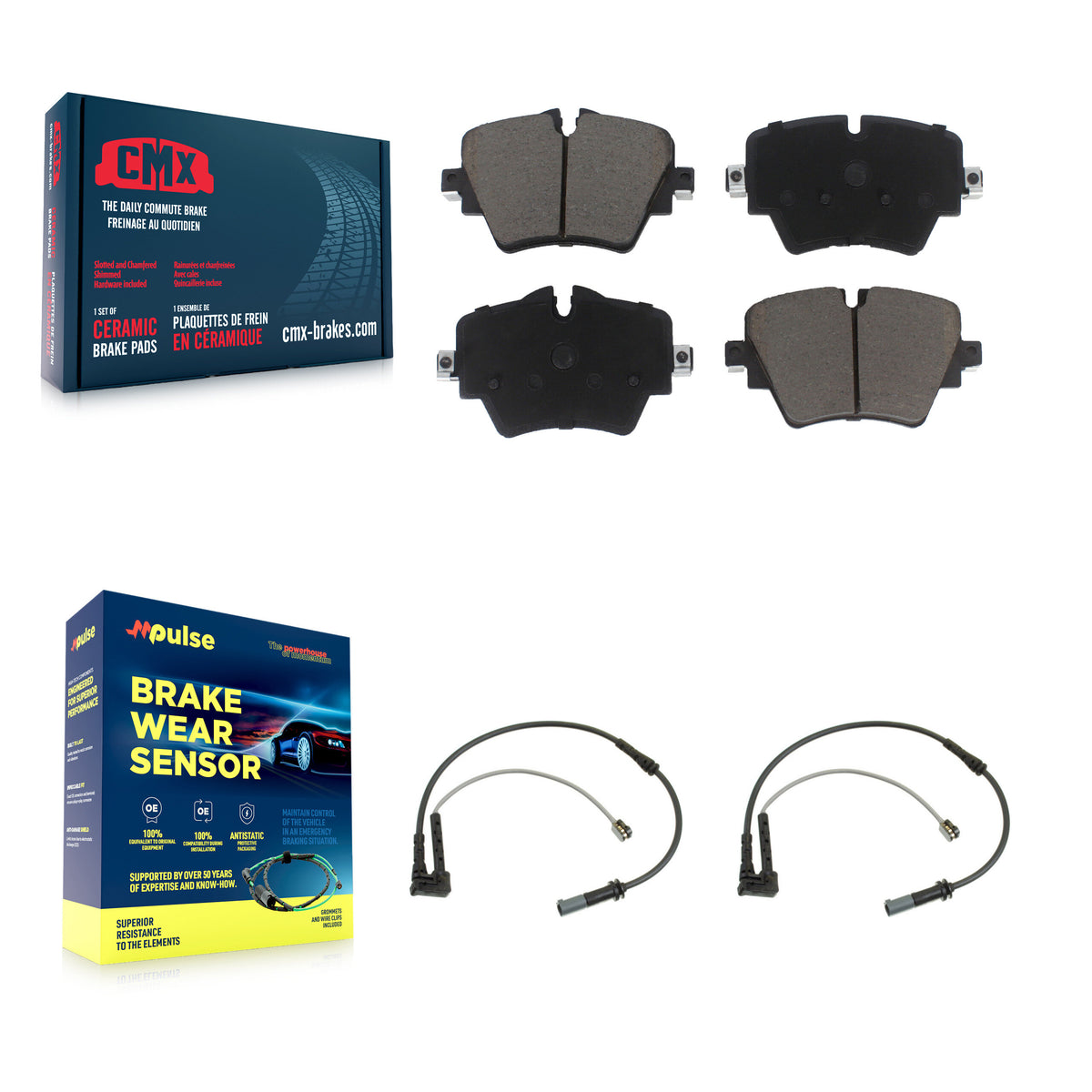 Front Ceramic Brake Pad Wear Sensor Pair Kit For BMW X1 Mini Cooper Countryman X2 Clubman KCW-100661