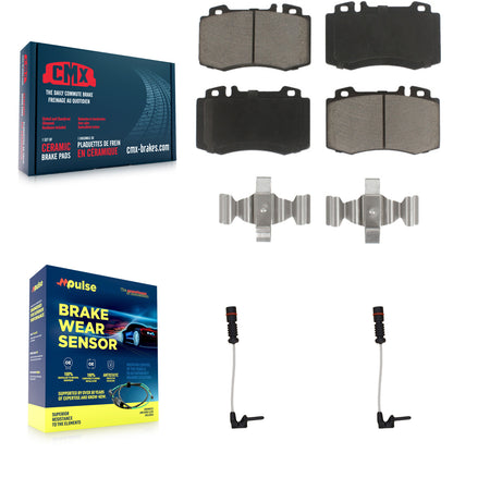 Front Ceramic Brake Pad And Wear Sensor Pair Kit For Mercedes-Benz SL500 SL600 S600 CL500 KCW-100674
