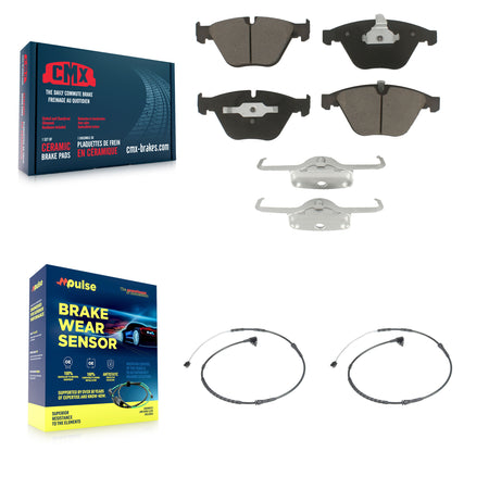 Front Ceramic Disc Brake Pads And Wear Sensor Pairs Kit For BMW Z4 KCW-100708