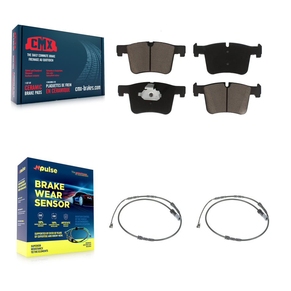 Front Ceramic Disc Brake Pads And Wear Sensor Pairs Kit For BMW X3 X4 KCW-100716