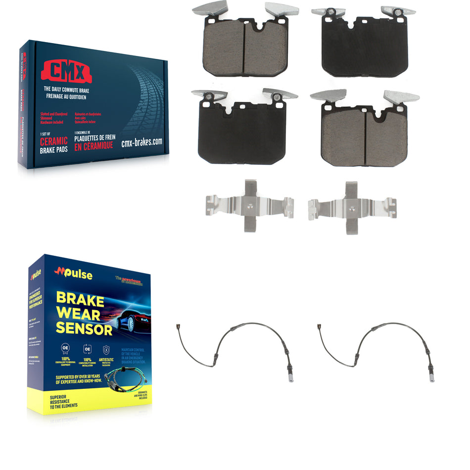 Front Ceramic Brake Pad Wear Sensor Pair Kit For BMW 328i xDrive 330i 320i 335i 428i 340i KCW-100719
