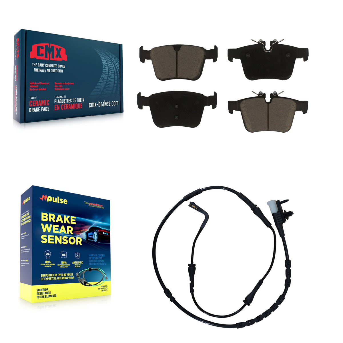 Rear Ceramic Disc Brake Pads And Wear Sensor Kit For Jaguar F-Pace Land Rover Range Velar KCW-100764
