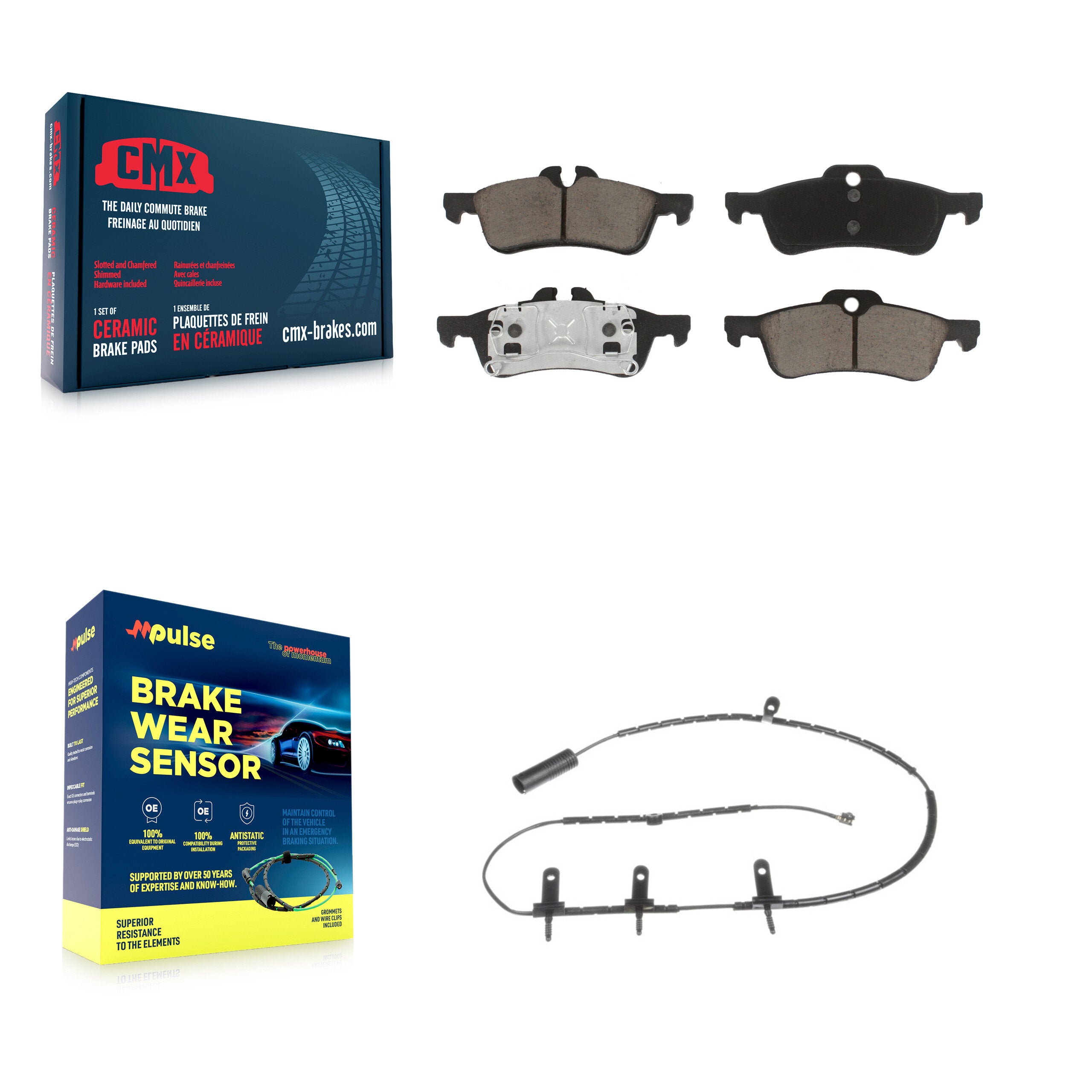 Rear Ceramic Disc Brake Pads And Wear Sensors Kit For Mini Cooper KCW-100771