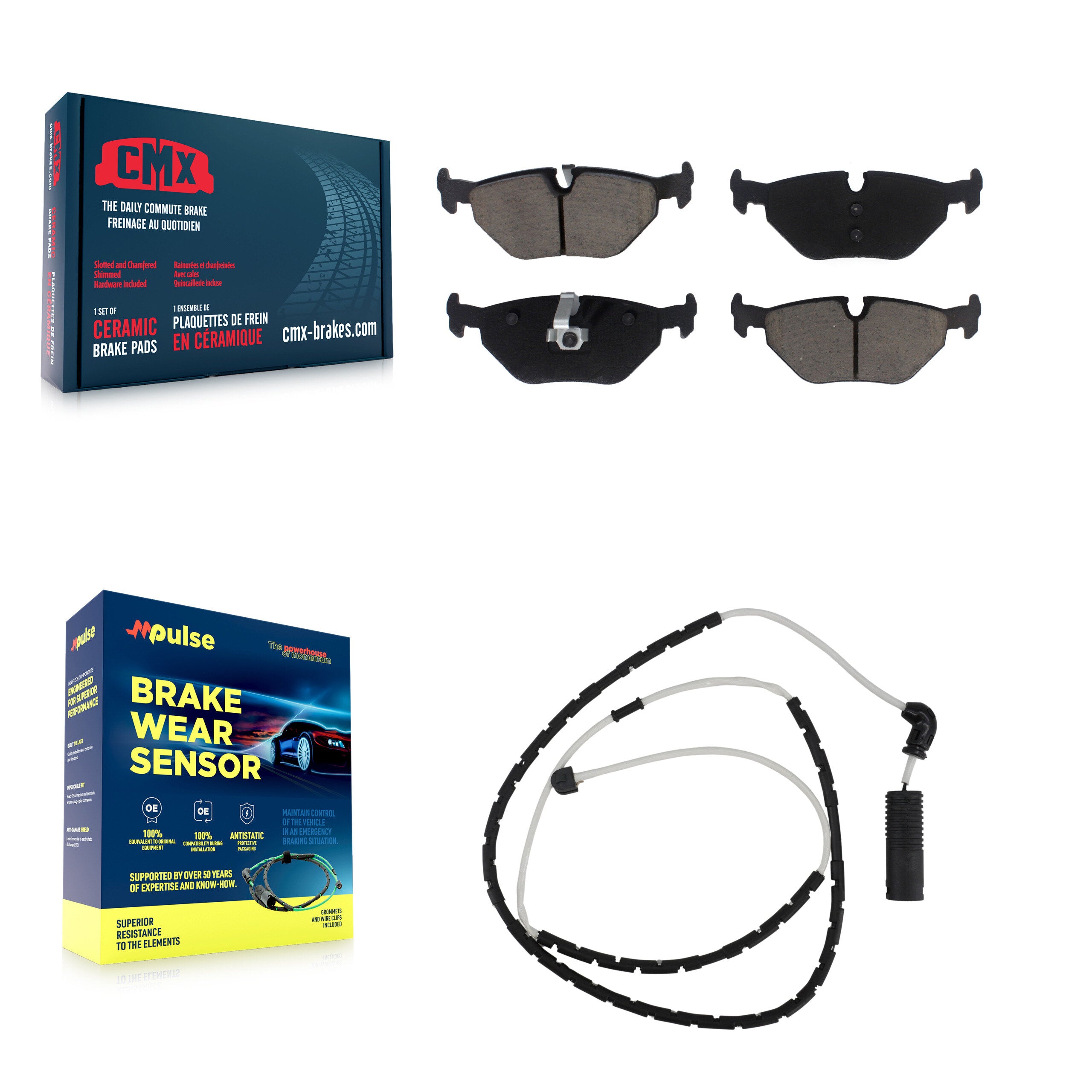 Rear Ceramic Disc Brake Pads And Wear Sensors Kit For BMW Z4 KCW-100779
