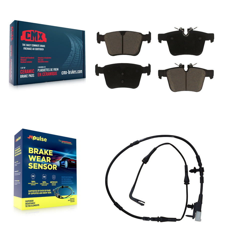 Rear Ceramic Disc Brake Pads And Wear Sensors Kit For Jaguar XE XF KCW-100787