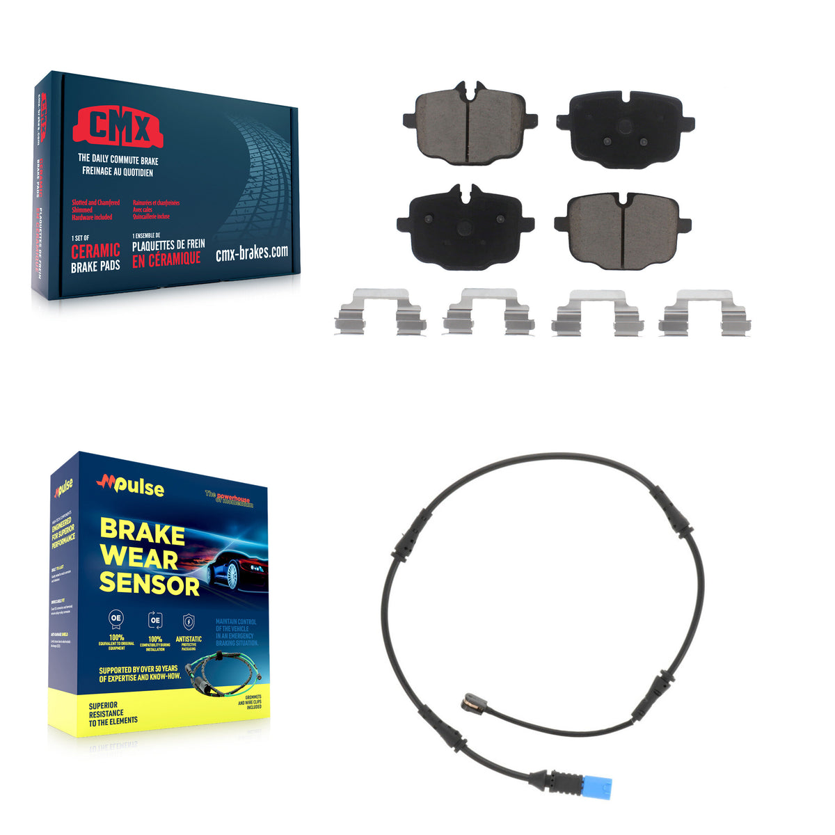 Rear Ceramic Disc Brake Pads And Wear Sensors Kit For BMW X5 X7 X6 KCW-100789
