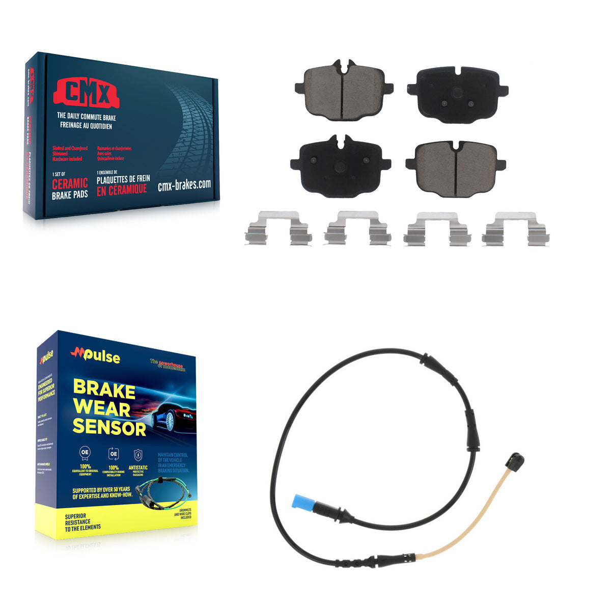 Rear Ceramic Disc Brake Pads And Wear Sensors Kit For BMW X4 KCW-100790