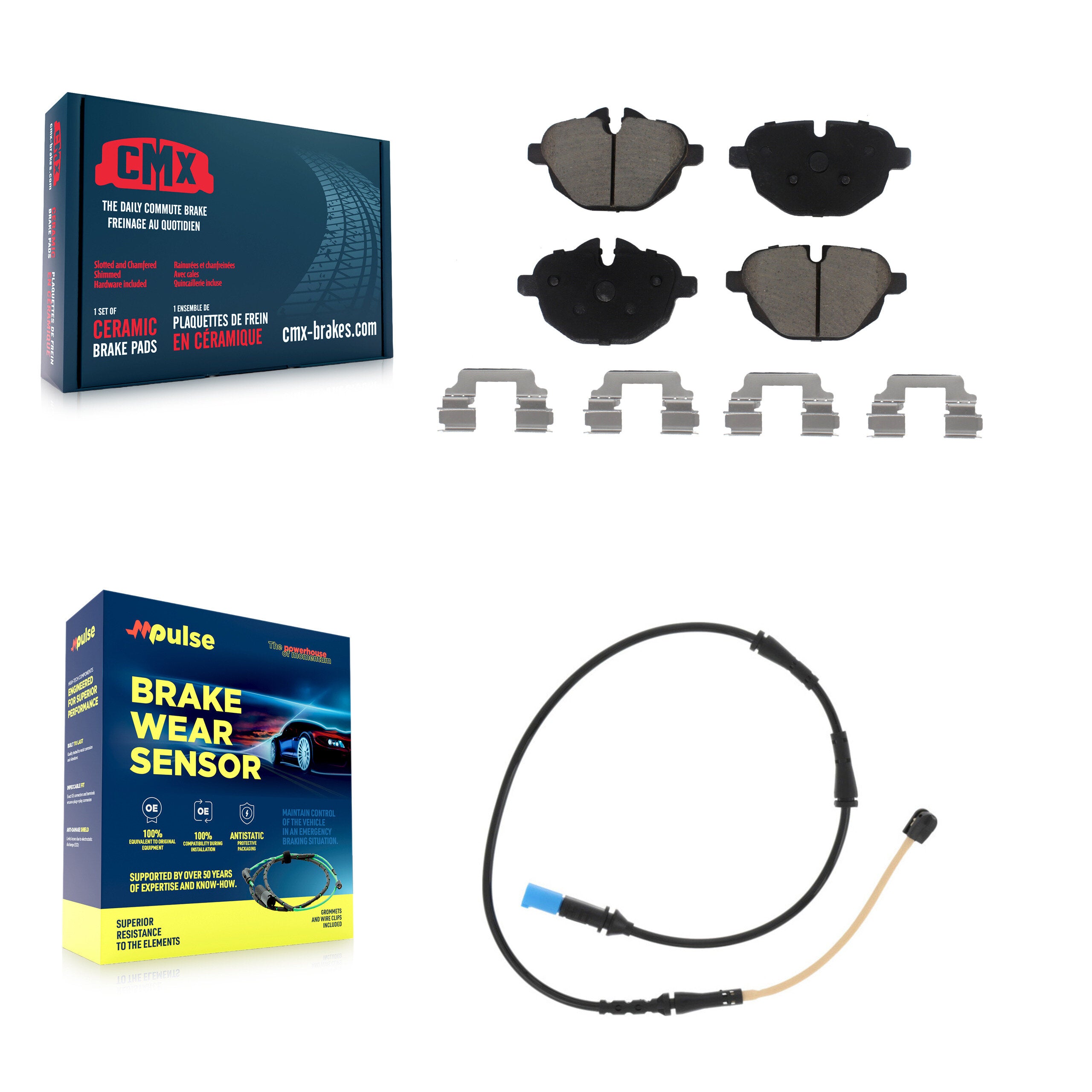 Rear Ceramic Disc Brake Pads And Wear Sensors Kit For BMW X4 KCW-100791