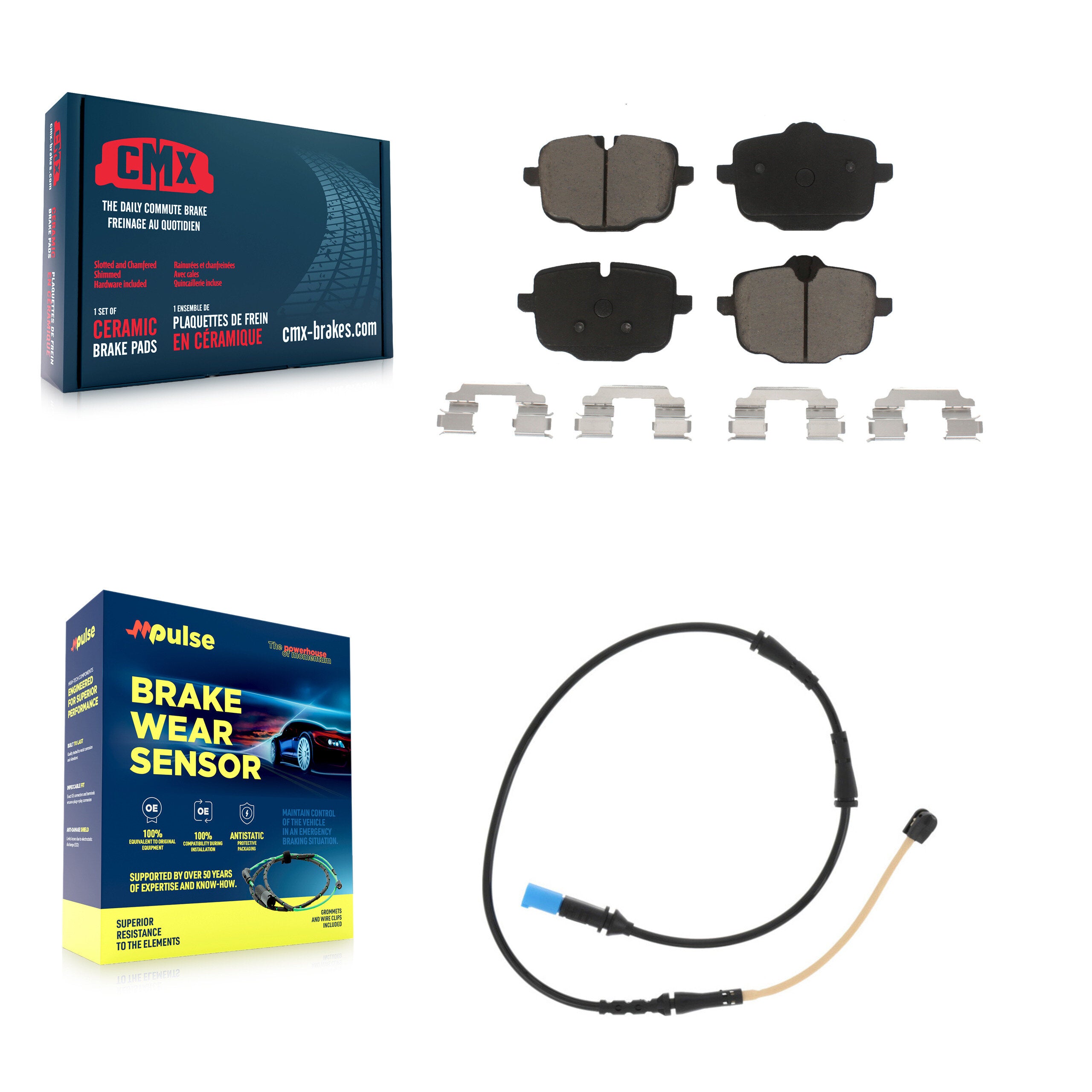 Rear Ceramic Disc Brake Pads And Wear Sensors Kit For BMW X4 KCW-100792