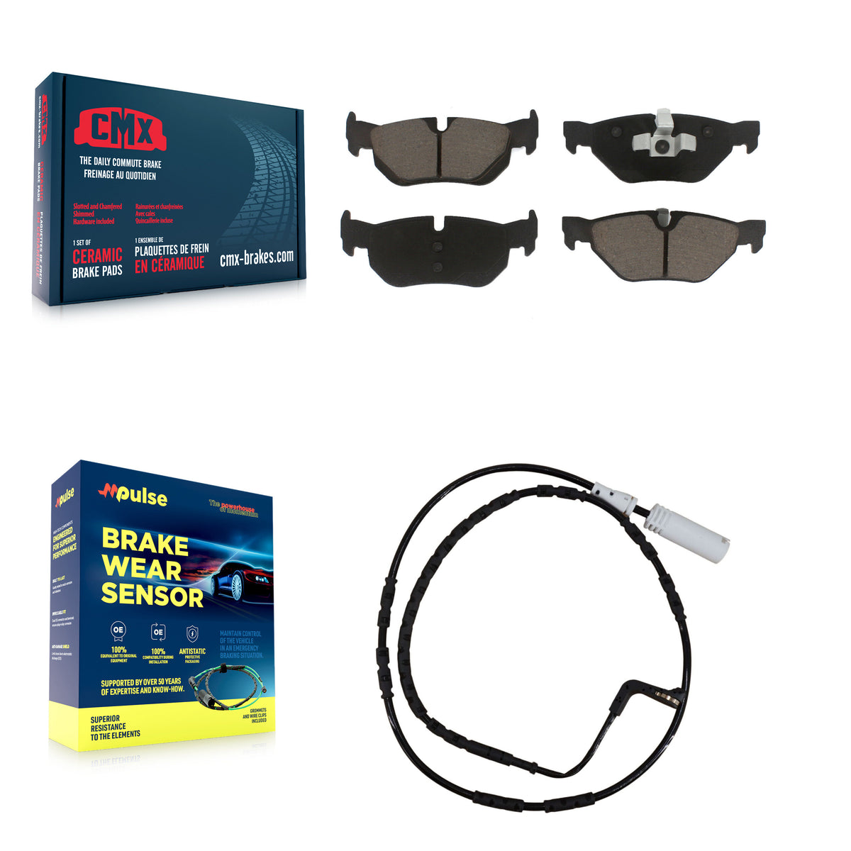 Rear Ceramic Brake Pad And Wear Sensor Kit For BMW 323i 328i 128i xDrive 328xi 325i 325xi KCW-100794