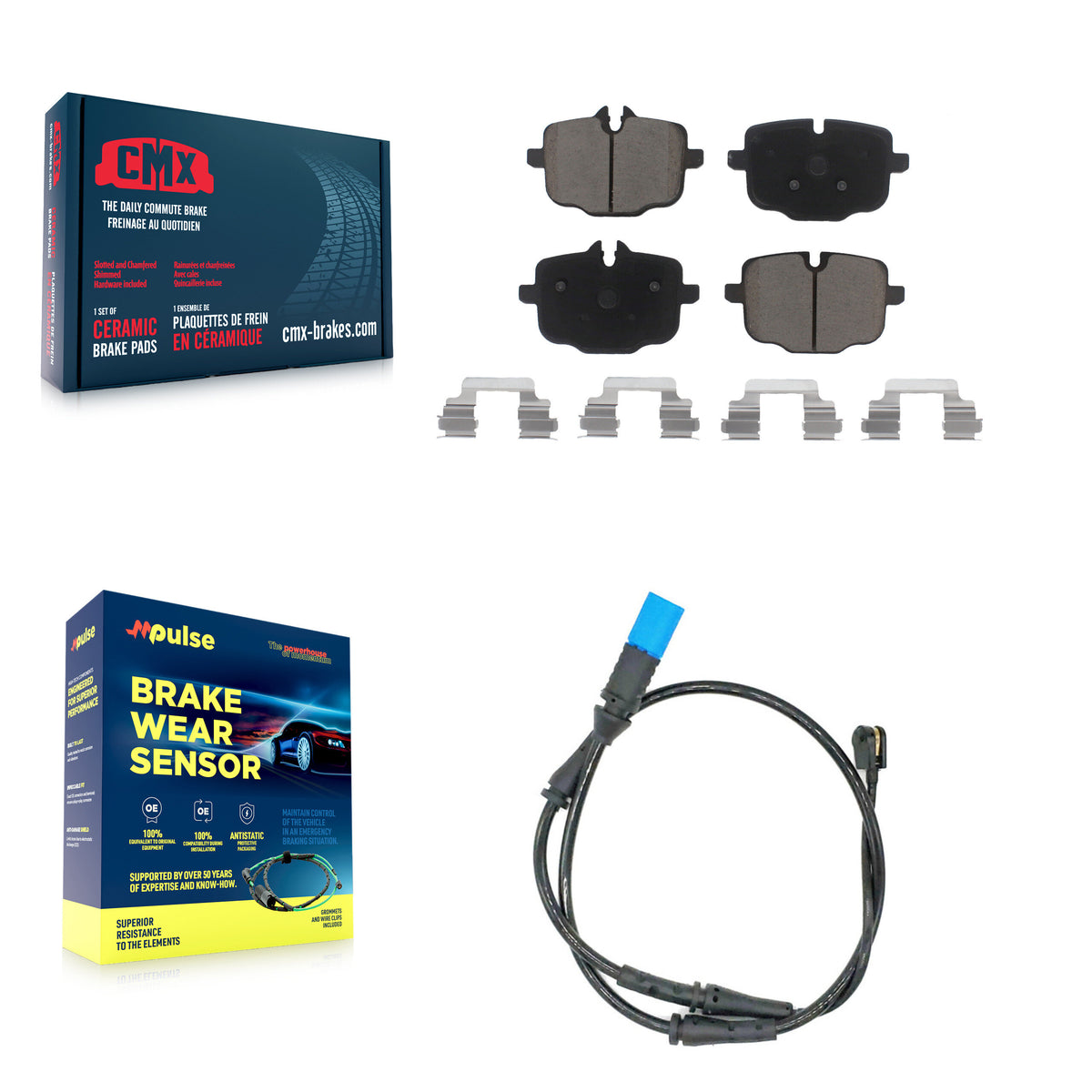 Rear Ceramic Disc Brake Pads And Wear Sensors Kit For BMW X3 KCW-100803